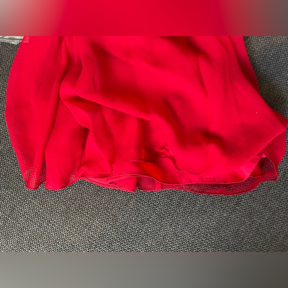 Marchesa Notte Red Silk Gown - Picture 8 of 9